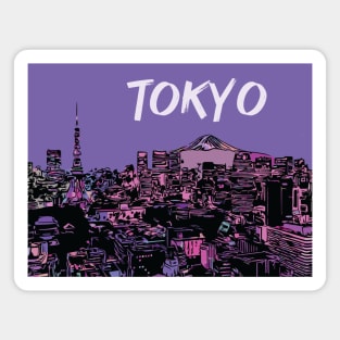 Tokyo - Japanese City Pop Aesthetic Magnet